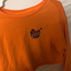Cropped Orange Crewneck